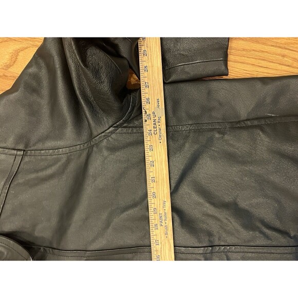 Columbia Sportswear Jacket Mens XL Black Leather Insulated Bomber Minimalist - Picture 5 of 7